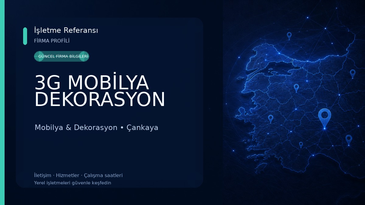 3G MOBİLYA DEKORASYON Mobilya & Dekorasyon