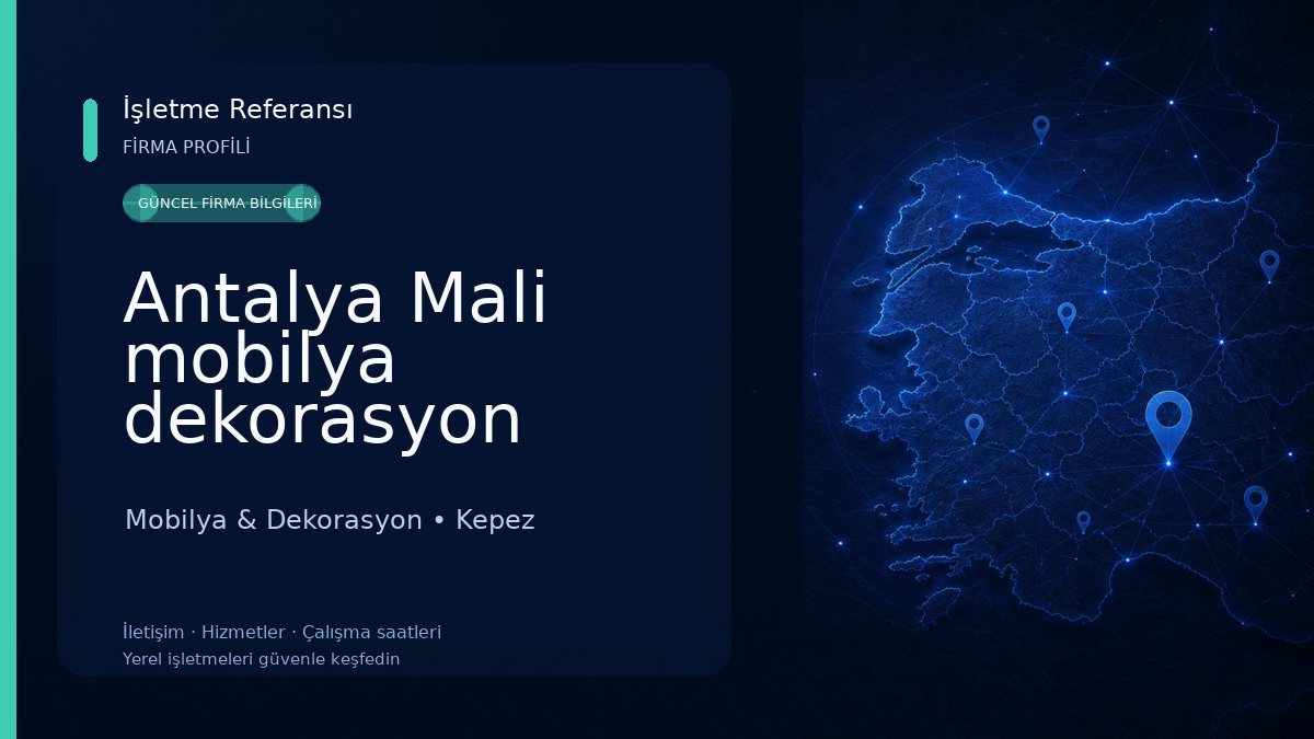 Antalya Mali mobilya dekorasyon imalat montaj Mobilya & Dekorasyon