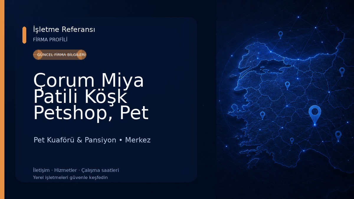 Çorum Miya Patili Köşk Petshop, Pet Kuaför, Pet Otel Pet Kuaförü & Pansiyon