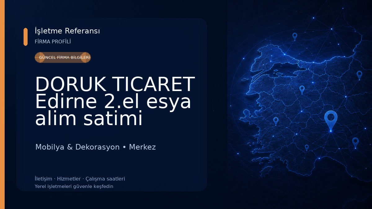 DORUK TICARET Edirne 2.el esya alim satimi Mobilya & Dekorasyon