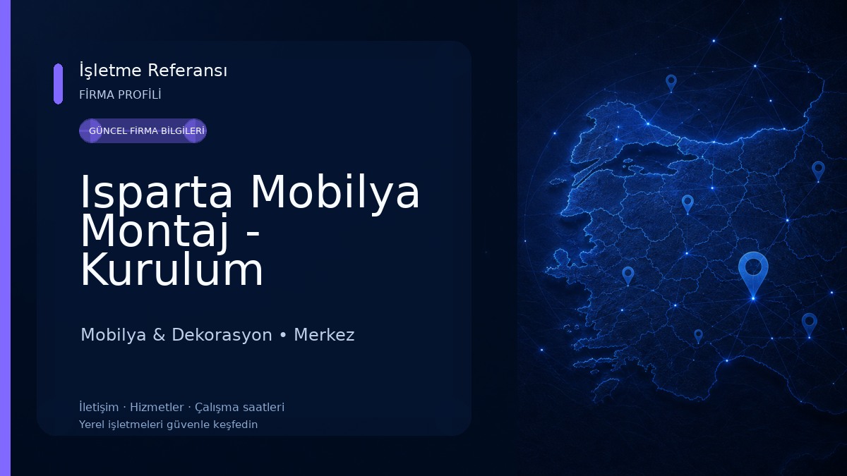 Isparta Mobilya Montaj - Kurulum 