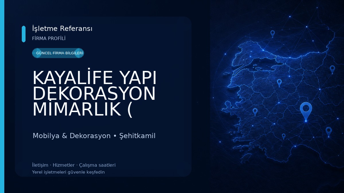 KAYALİFE YAPI DEKORASYON MİMARLIK ( MOBİLYA , MERMER , PVC , İNŞAAT MALZEMESİ ) Mobilya & Dekorasyon