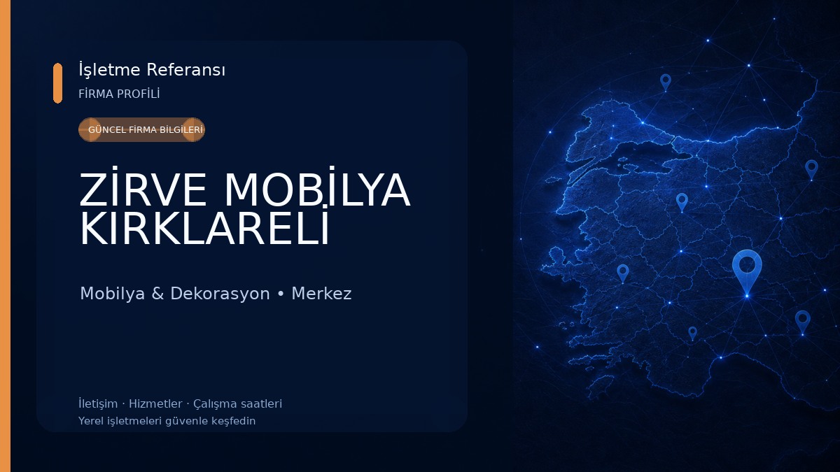 ZİRVE MOBİLYA KIRKLARELİ Mobilya & Dekorasyon